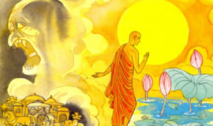 Đức Phật khổ tâm độ hóa người em trai chấp vào sắc tình